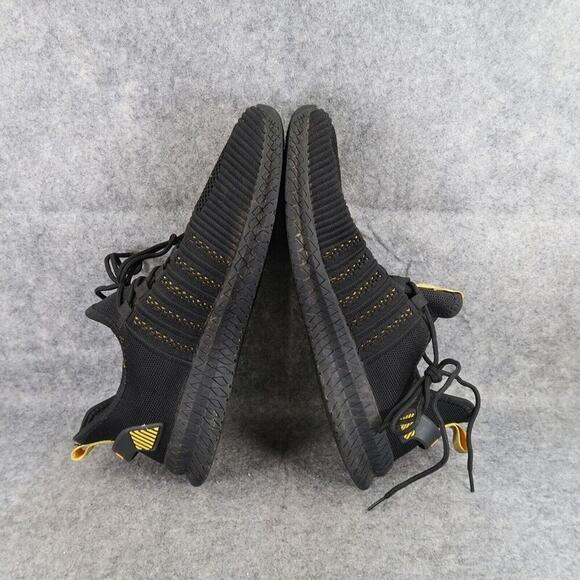 Shoes Mens 44 Athletic Trainers Running Active Knit Black Comfort Sneaker Sport - Picture 8 of 12